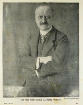 1917 - alter Druck - Der neue Reichskanzler Dr. Georg Michaelis